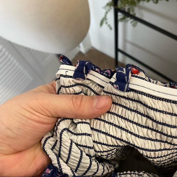 Motherhood|M|Red White Blue Multi Print Boho Tassel Tie Slit Sides Maxi Dress - Picture 10 of 10